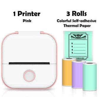 Portable Bluetooth Thermal Label Printer - Mini Size, Wireless Connectivity"
