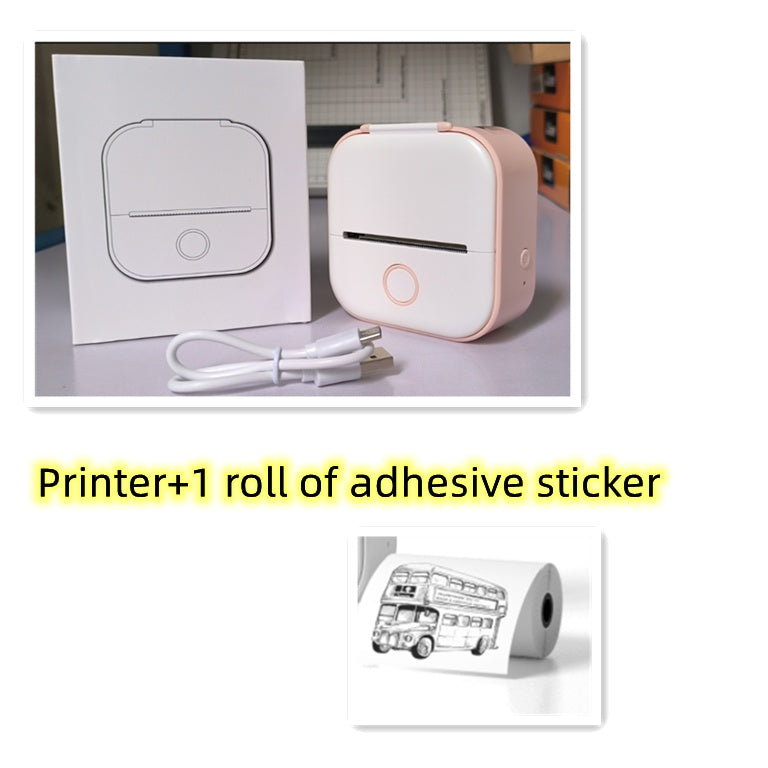 Portable Bluetooth Thermal Label Printer - Mini Size, Wireless Connectivity"