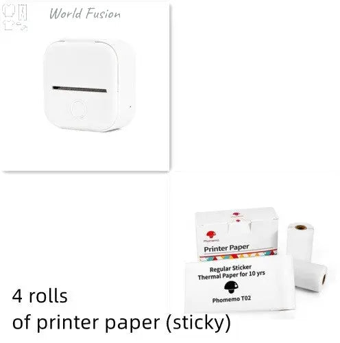 Portable Bluetooth Thermal Label Printer - Mini Size, Wireless Connectivity"