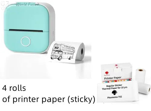 Portable Bluetooth Thermal Label Printer - Mini Size, Wireless Connectivity"