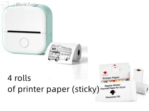 Portable Bluetooth Thermal Label Printer - Mini Size, Wireless Connectivity"