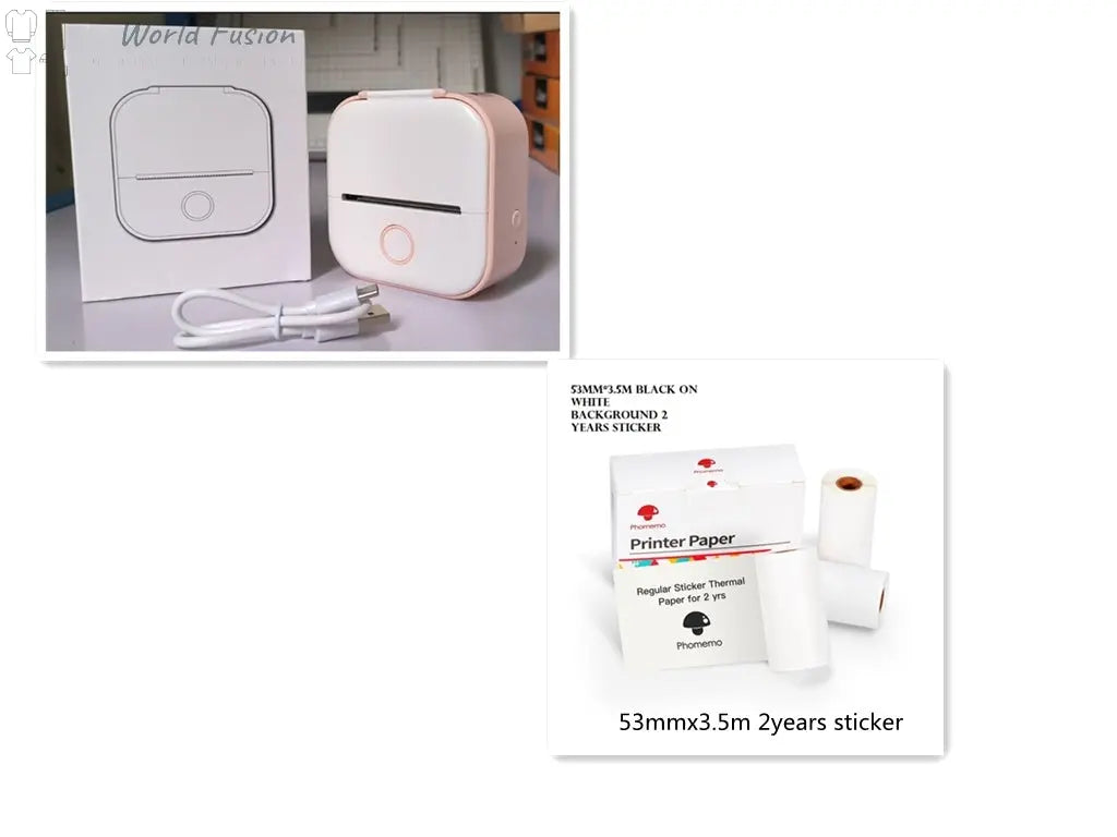 Portable Bluetooth Thermal Label Printer - Mini Size, Wireless Connectivity"