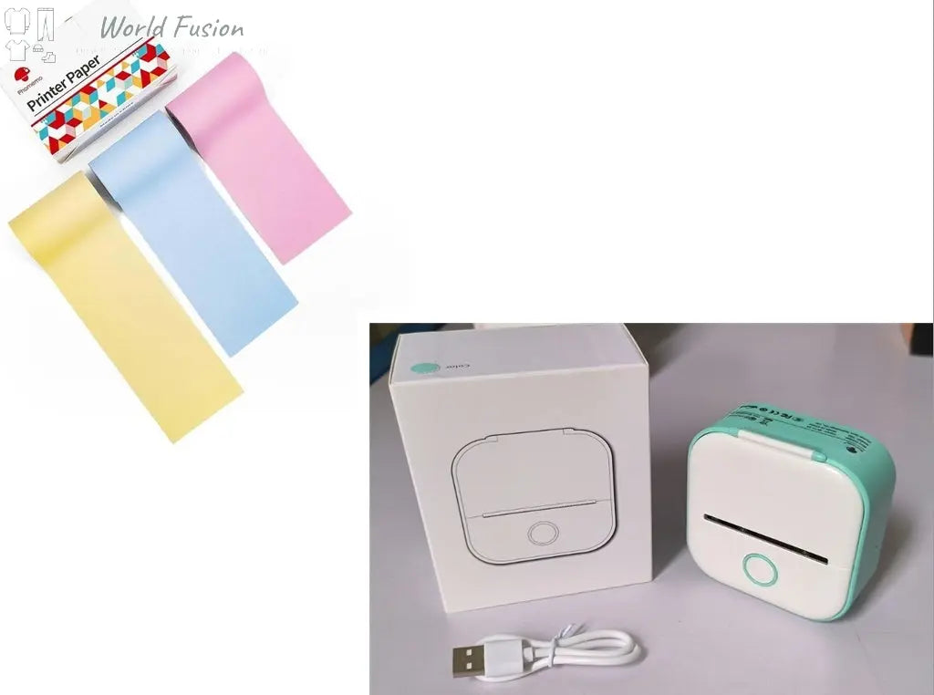 Portable Bluetooth Thermal Label Printer - Mini Size, Wireless Connectivity"