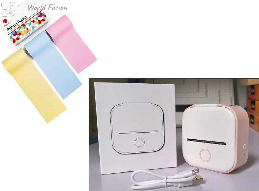Portable Bluetooth Thermal Label Printer - Mini Size, Wireless Connectivity"