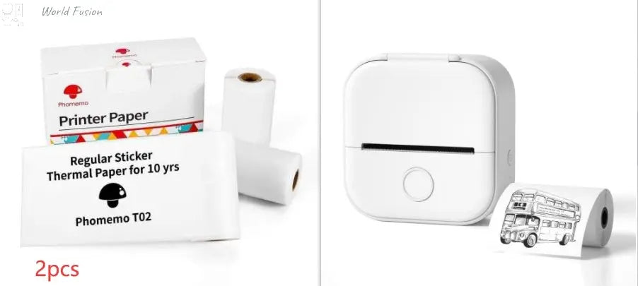 Portable Bluetooth Thermal Label Printer - Mini Size, Wireless Connectivity"