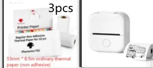 Portable Bluetooth Thermal Label Printer - Mini Size, Wireless Connectivity"
