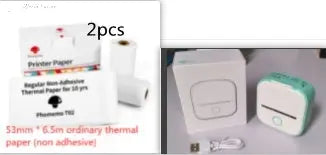 Portable Bluetooth Thermal Label Printer - Mini Size, Wireless Connectivity"
