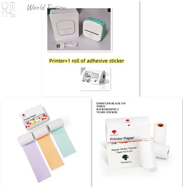 Portable Bluetooth Thermal Label Printer - Mini Size, Wireless Connectivity"