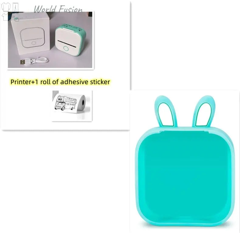 Portable Bluetooth Thermal Label Printer - Mini Size, Wireless Connectivity"