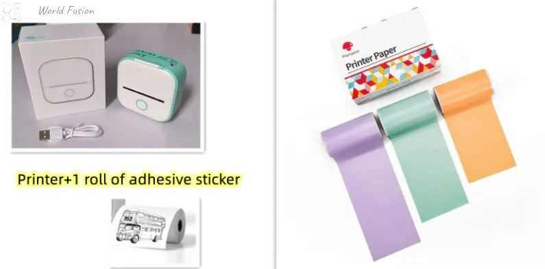 Portable Bluetooth Thermal Label Printer - Mini Size, Wireless Connectivity"