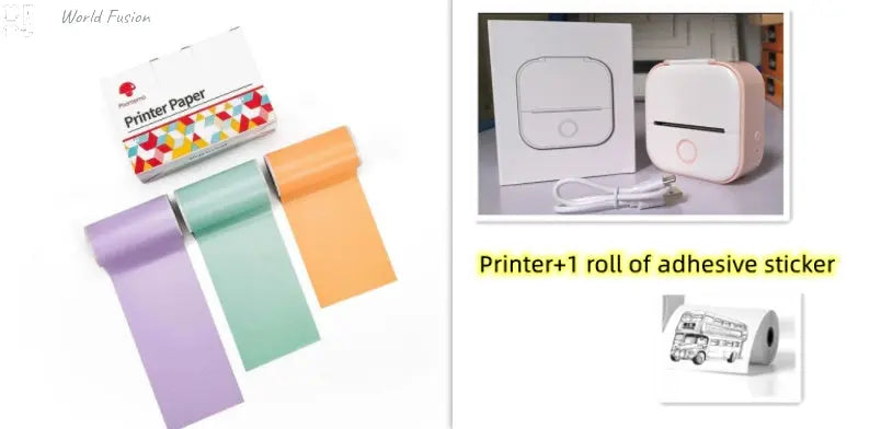 Portable Bluetooth Thermal Label Printer - Mini Size, Wireless Connectivity"