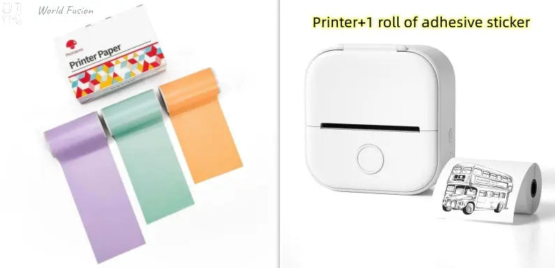 Portable Bluetooth Thermal Label Printer - Mini Size, Wireless Connectivity"