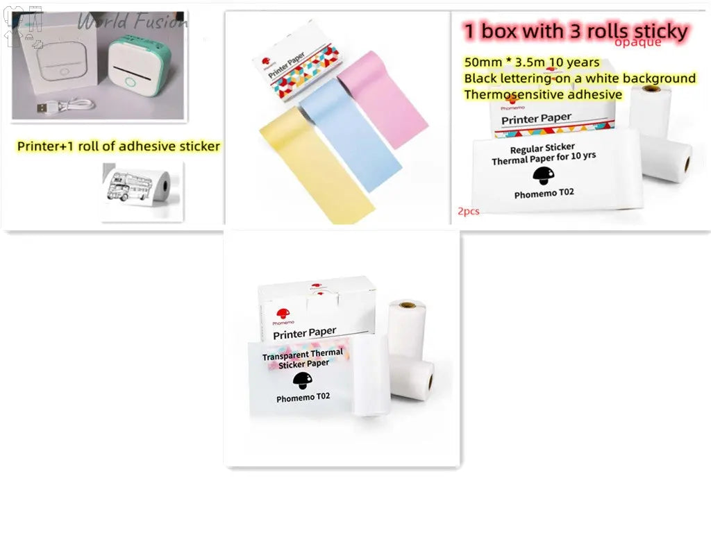 Portable Bluetooth Thermal Label Printer - Mini Size, Wireless Connectivity"