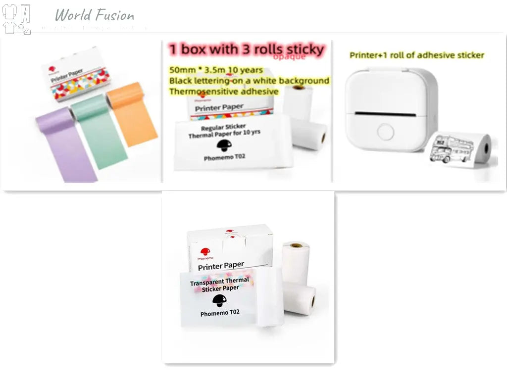 Portable Bluetooth Thermal Label Printer - Mini Size, Wireless Connectivity"