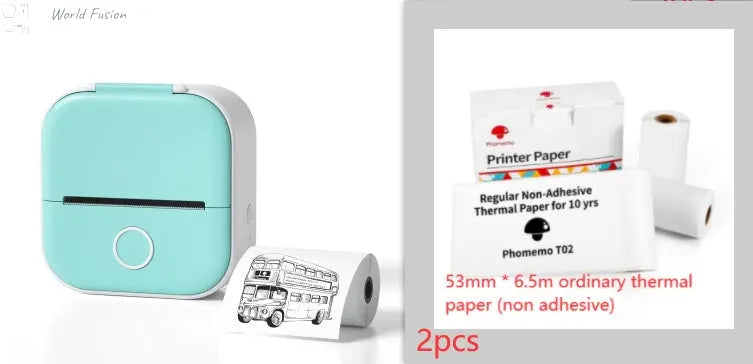 Portable Bluetooth Thermal Label Printer - Mini Size, Wireless Connectivity"