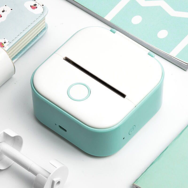 Portable Bluetooth Thermal Label Printer - Mini Size, Wireless Connectivity"