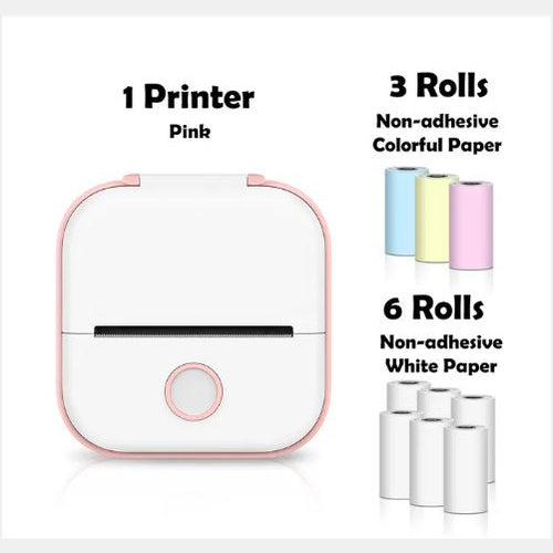 Portable Bluetooth Thermal Label Printer - Mini Size, Wireless Connectivity"