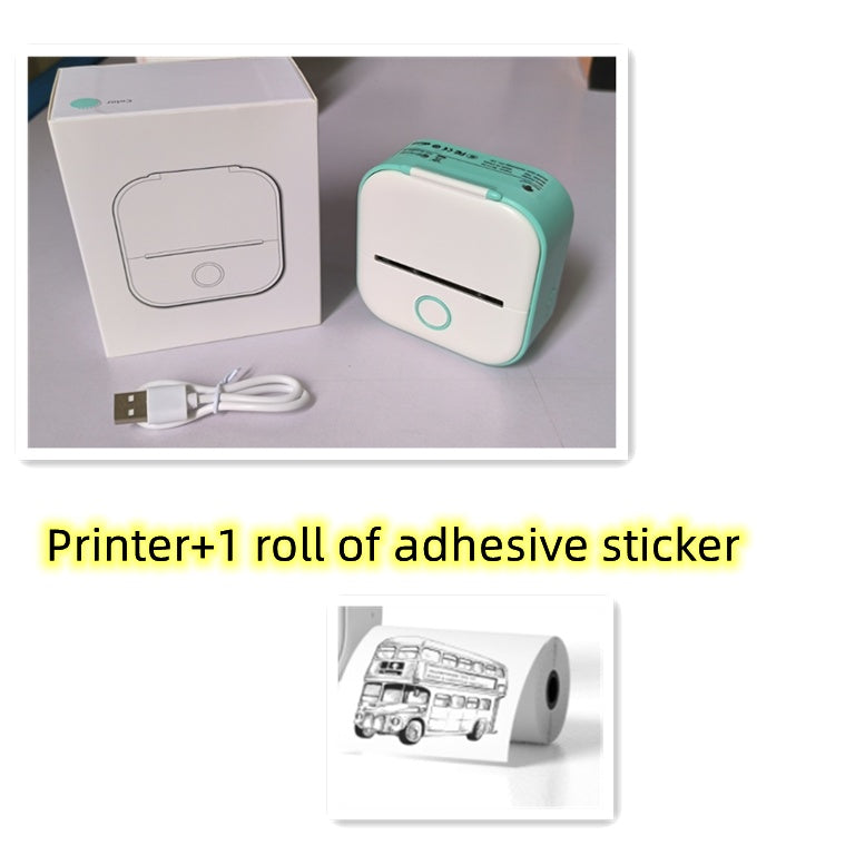Portable Bluetooth Thermal Label Printer - Mini Size, Wireless Connectivity"