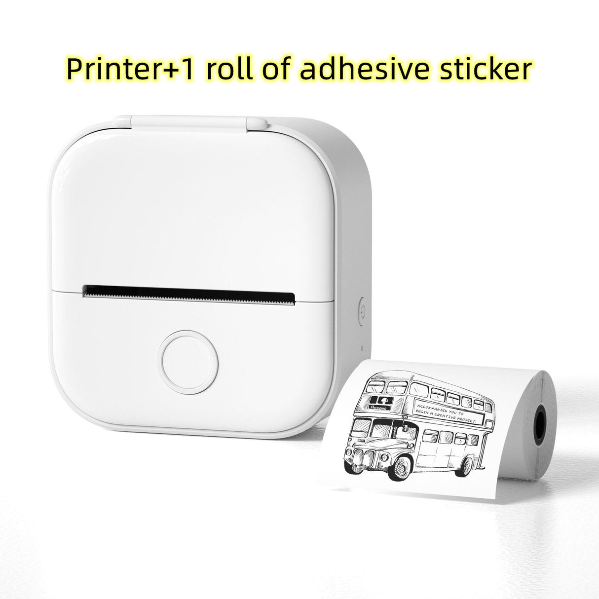 Portable Bluetooth Thermal Label Printer - Mini Size, Wireless Connectivity"